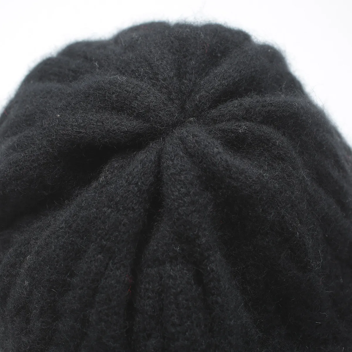 100% Cashmere Cable Slouchy Beanie