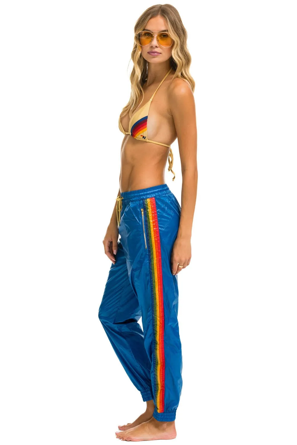 5 STRIPE WIND PANT - SNORKEL BLUE GLOSSY