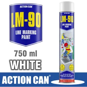 ACTION CAN LM-90 WHITE 750ML LINE MARKING PAINT CAN32825