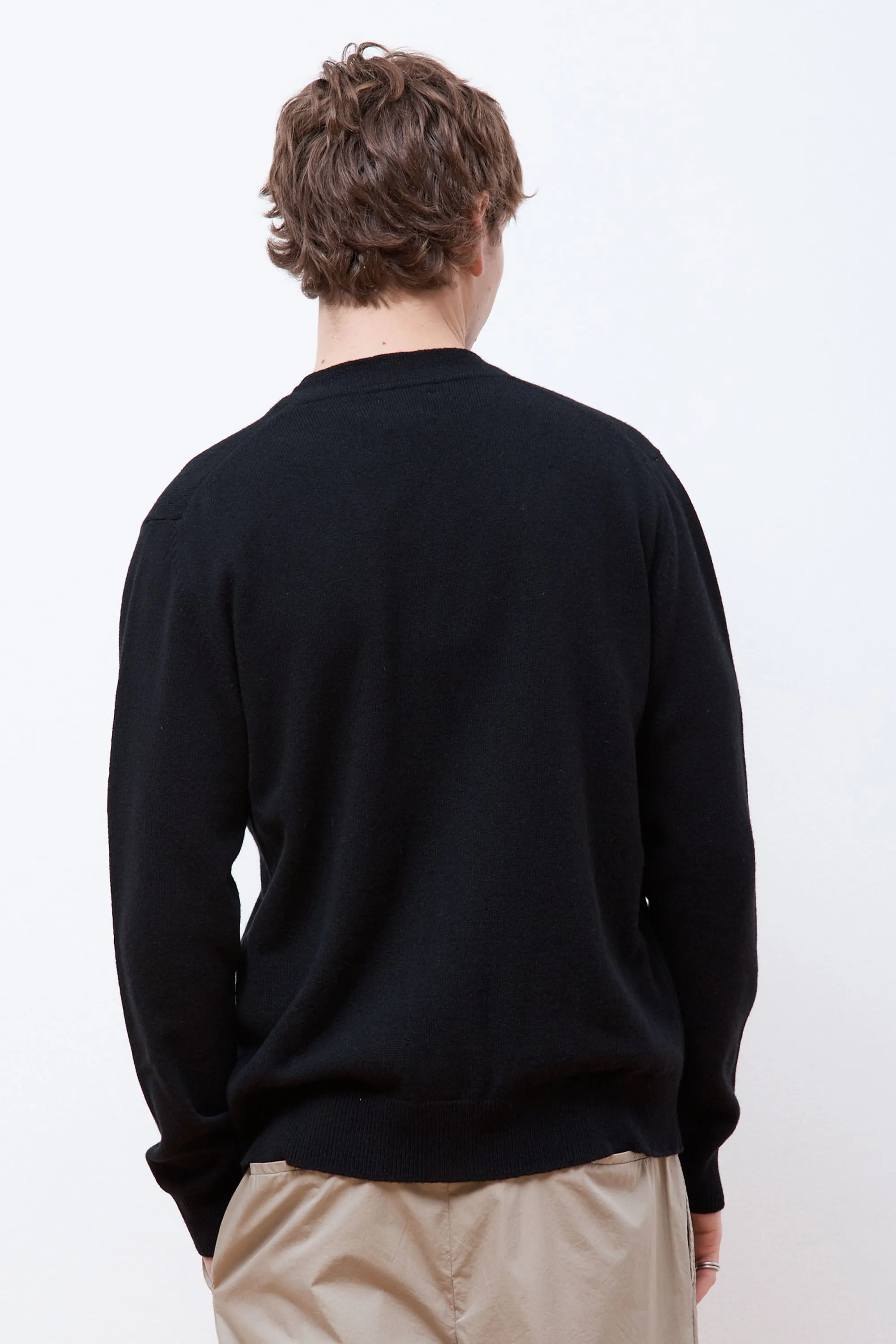 Adam Lambswool Cardigan Black