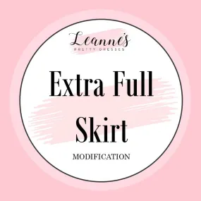 Add Extra Full Skirt to Your Custom Fit Dress