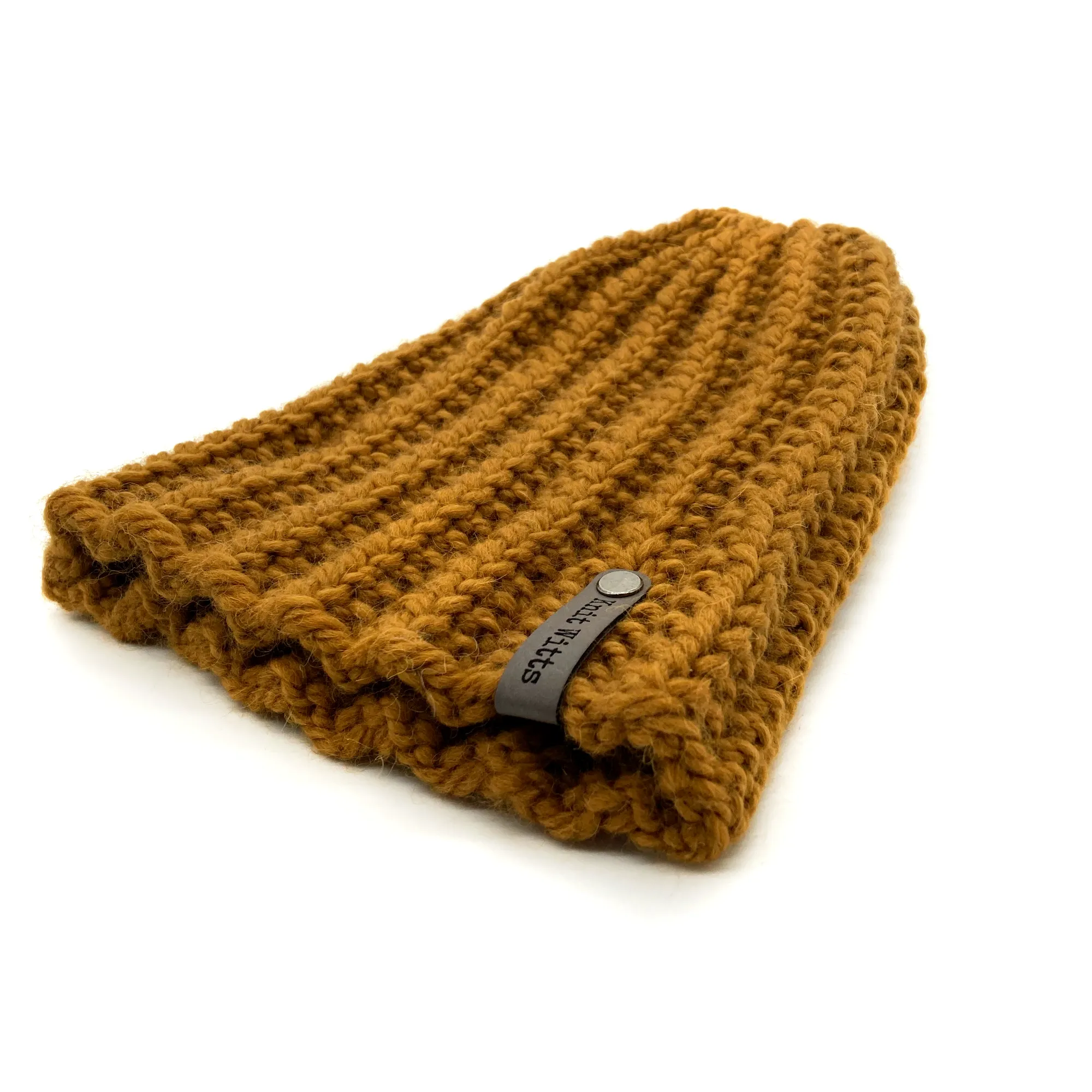 Adult Knit Beanie | Chestnut | Slouchy or Watchman cap | Knit Witts Global