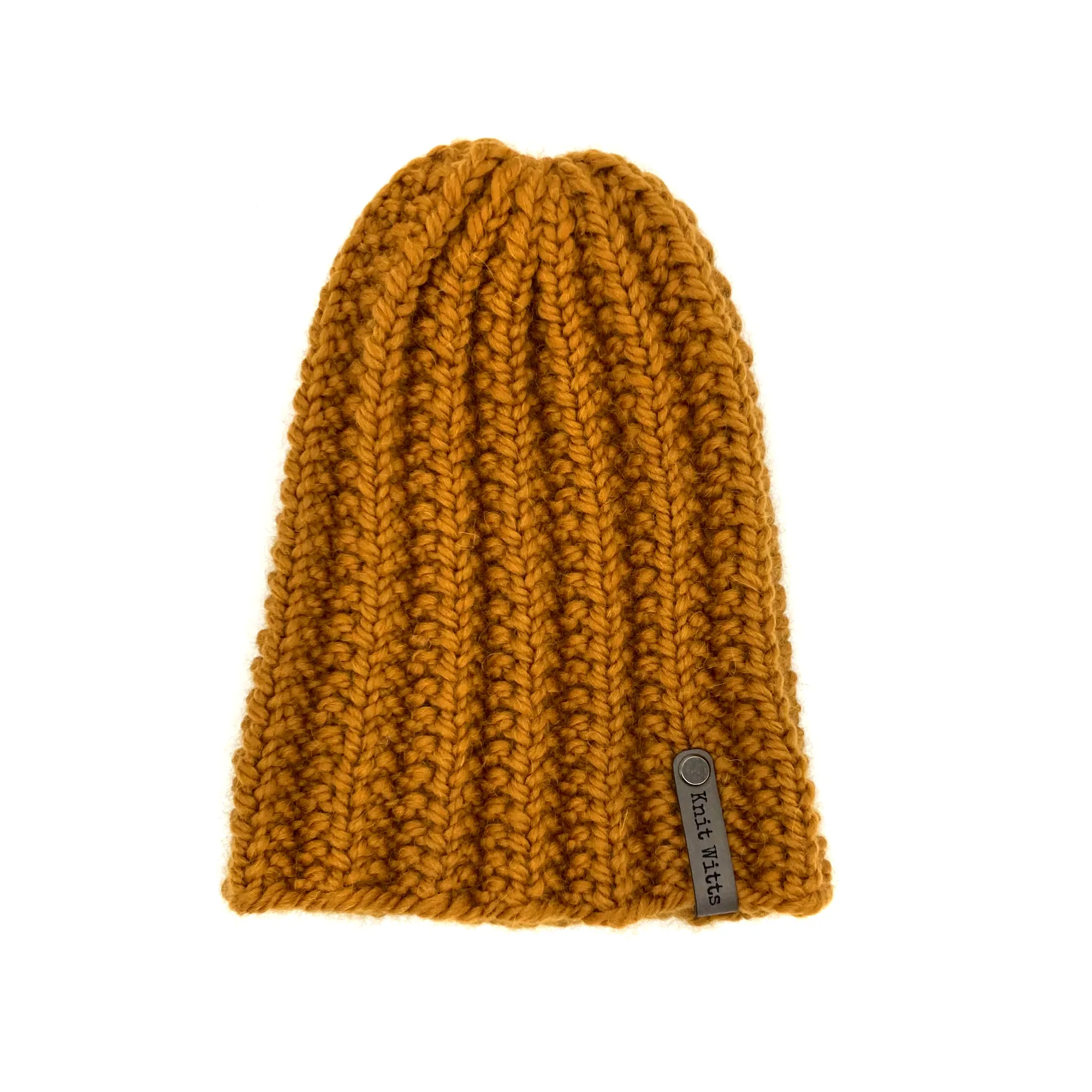 Adult Knit Beanie | Chestnut | Slouchy or Watchman cap | Knit Witts Global