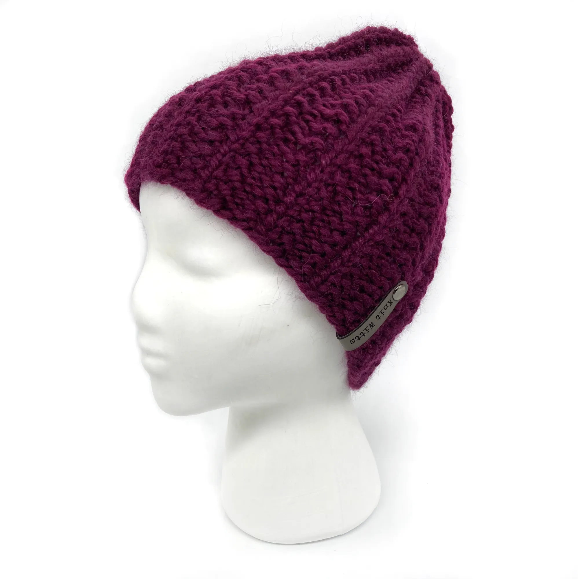 Adult Knit Beanie | Chestnut | Slouchy or Watchman cap | Knit Witts Global