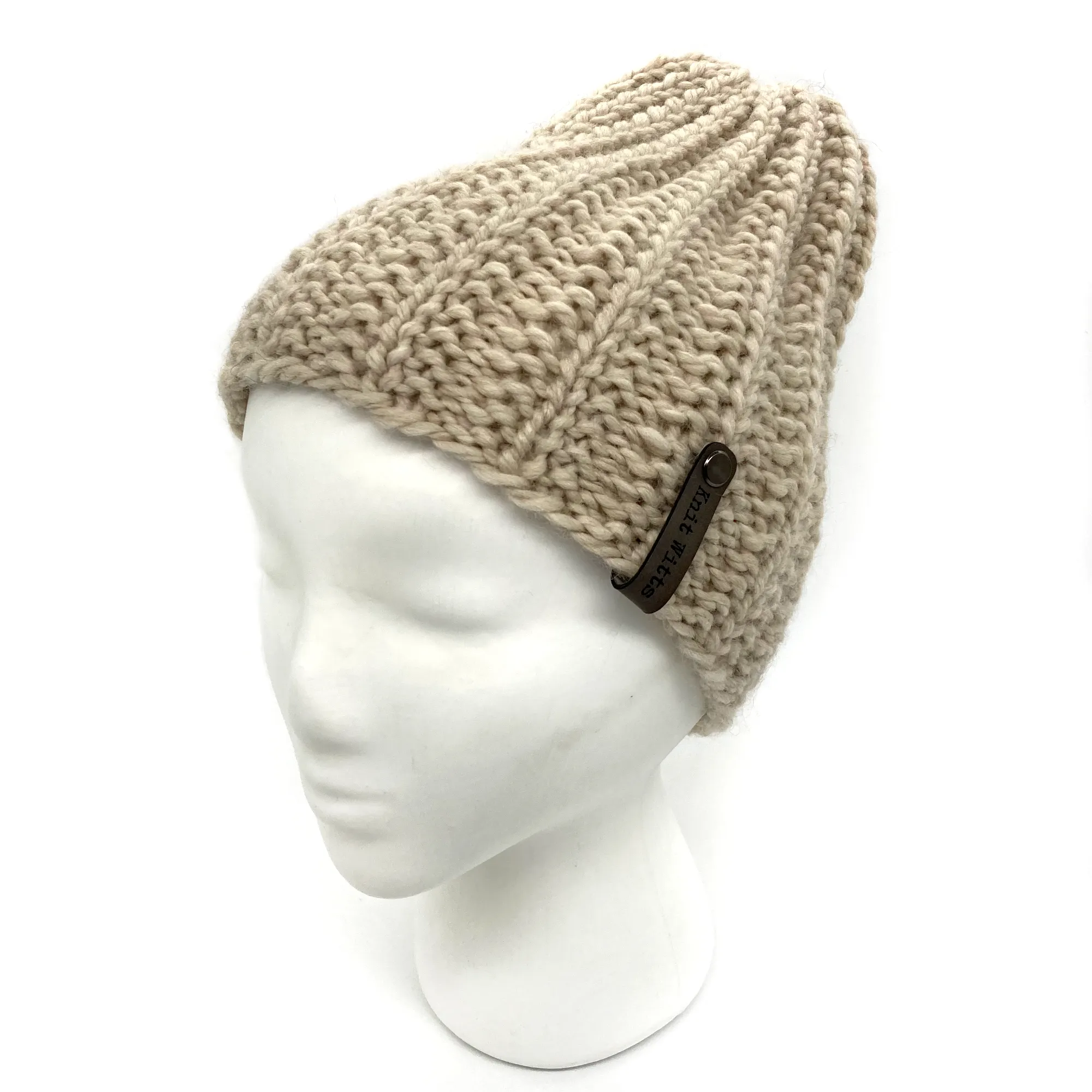 Adult Knit Beanie | Chestnut | Slouchy or Watchman cap | Knit Witts Global