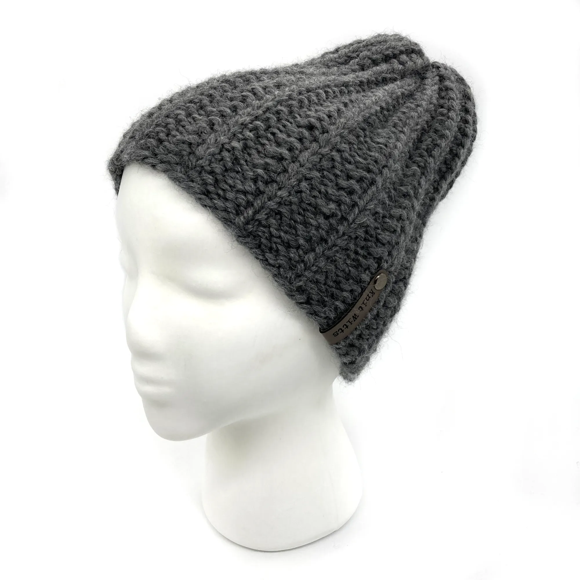 Adult Knit Beanie | Chestnut | Slouchy or Watchman cap | Knit Witts Global