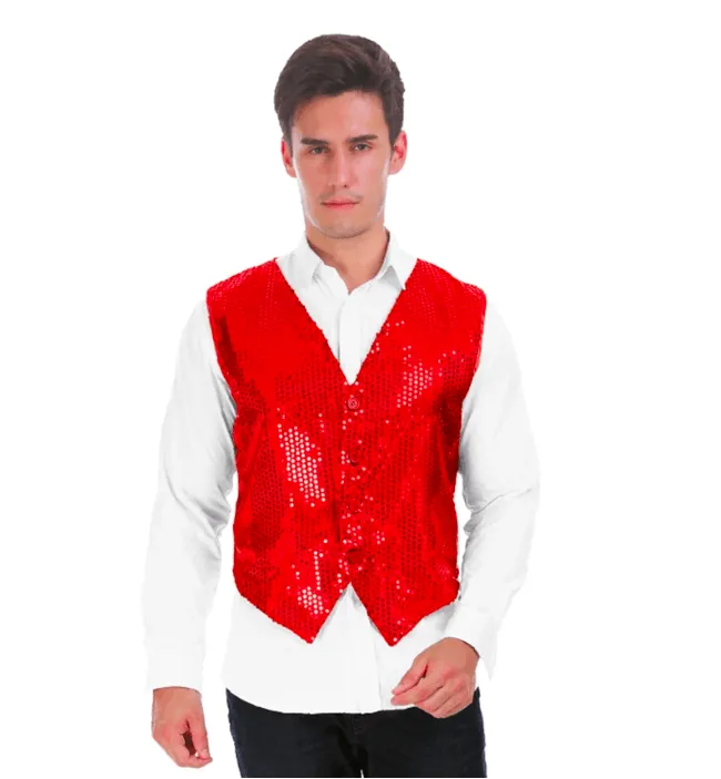 Adult Sequin Waistcoat Vest