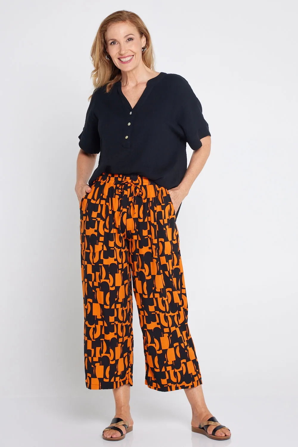 Aiko Lightweight Pants - Midcentury Orange