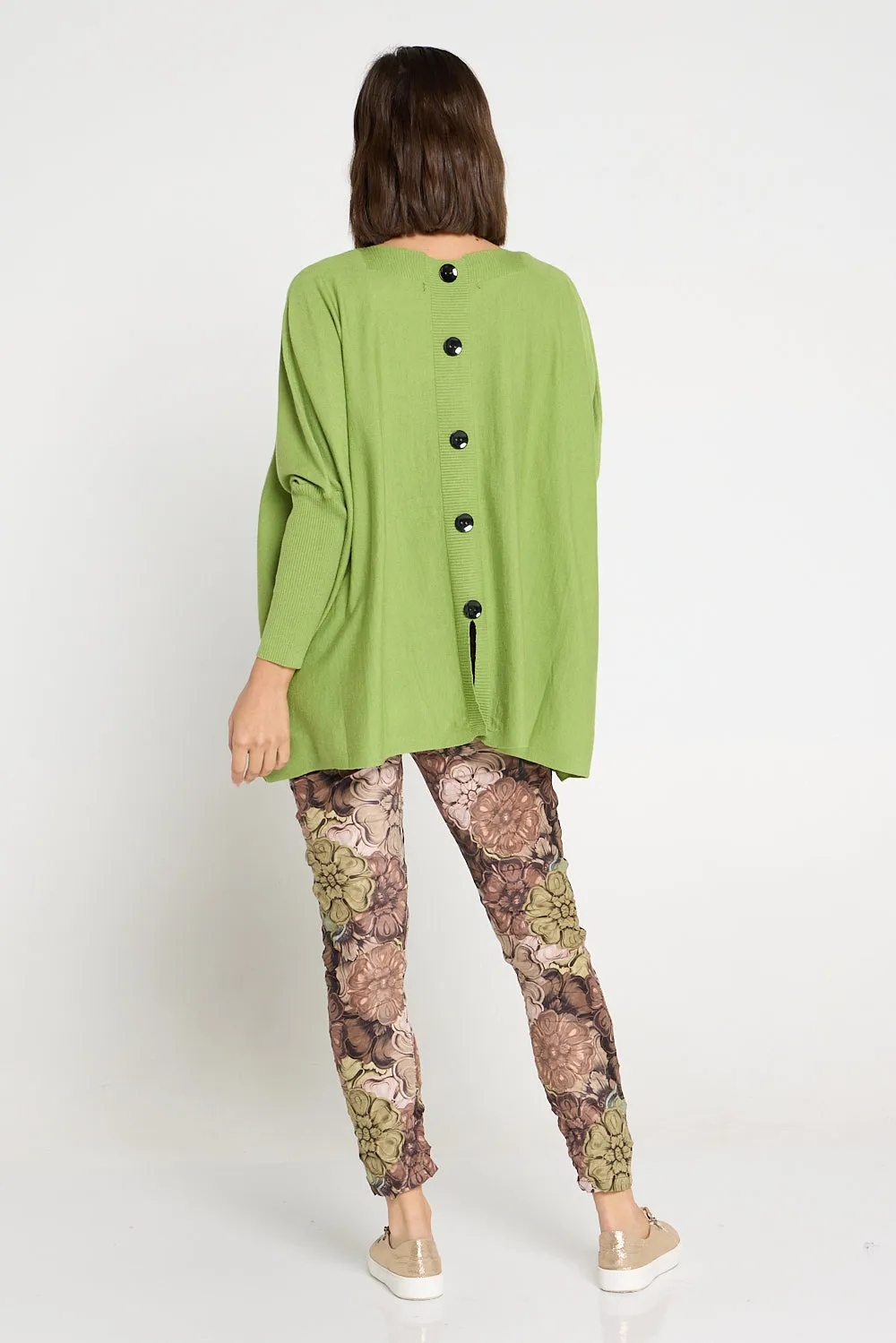 Alina Pants - Brown/Green Floral