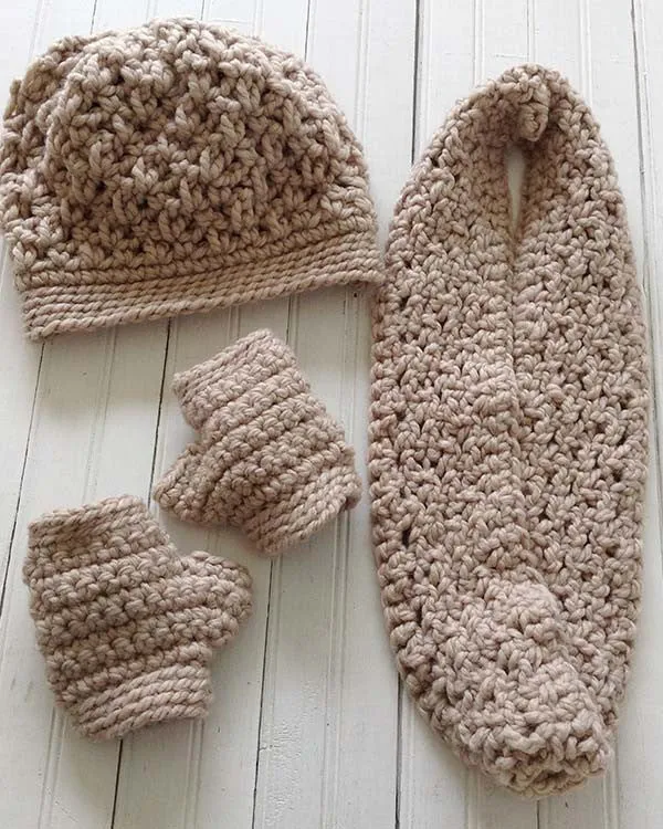 Amelia Slouchy Winter Sets Crochet Pattern