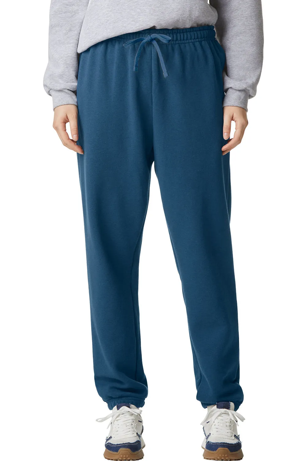 American Apparel Mens ReFlex Fleece Sweatpants w/ Pockets - Sea Blue