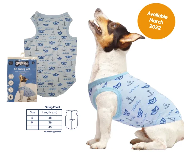 Animate - Pet Cooling Vest -Flamingo - Med -  38cm (Chest: 55cm, Neck: 35cm)