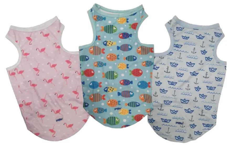 Animate - Pet Cooling Vest -Flamingo - Med -  38cm (Chest: 55cm, Neck: 35cm)