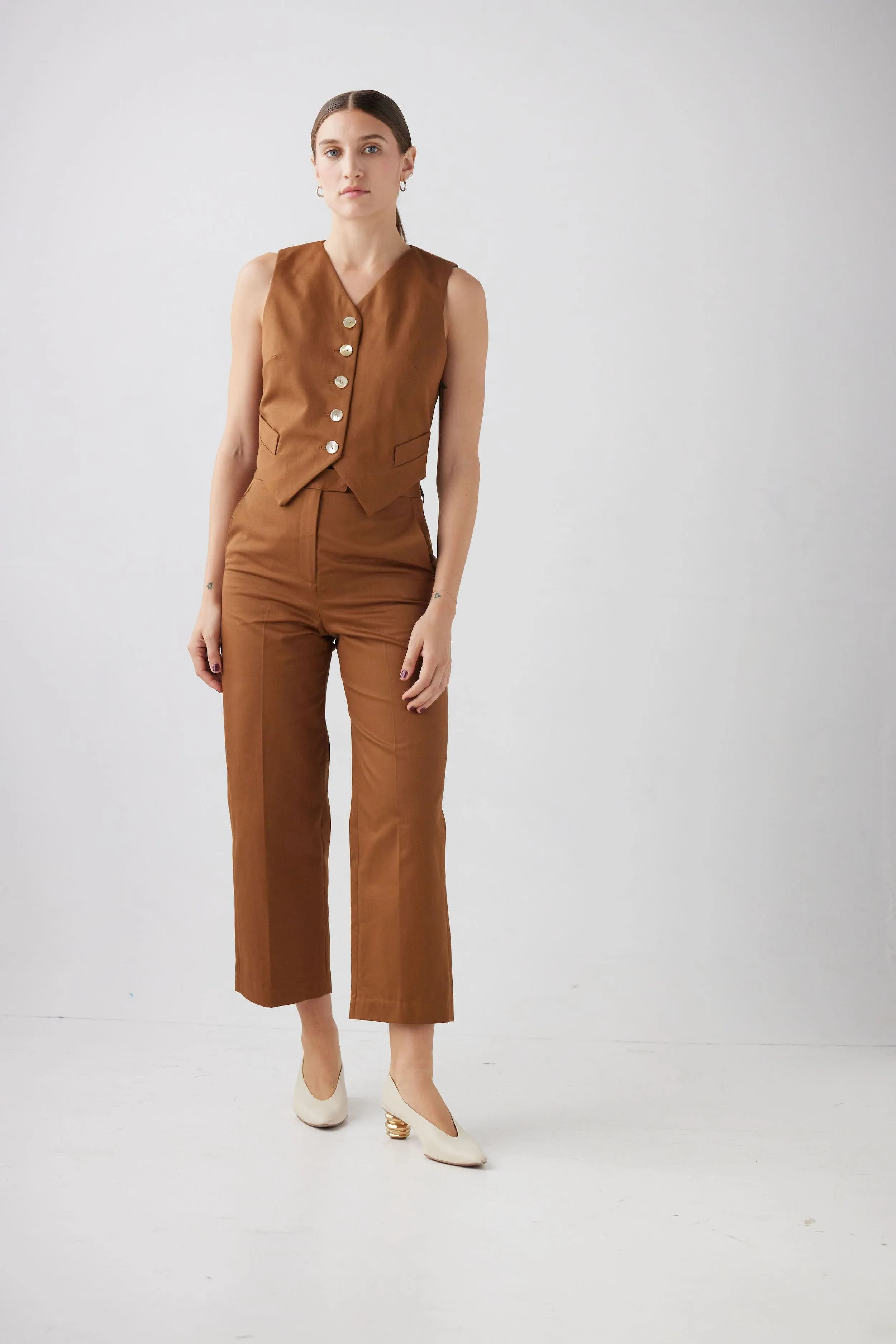 Annie Vest in Cotton Twill