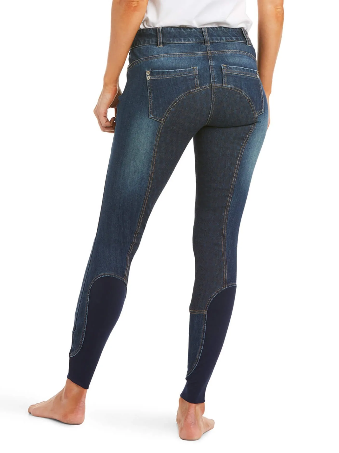 ARIAT Halo Denim Riding Breeches – Womens Full Seat - Marine Blue