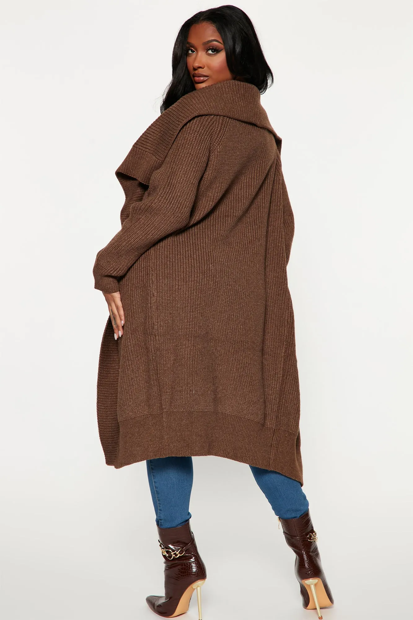 Aspen Sweater Coat - Brown