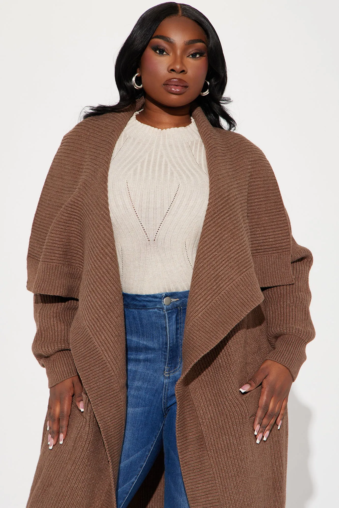 Aspen Sweater Coat - Brown