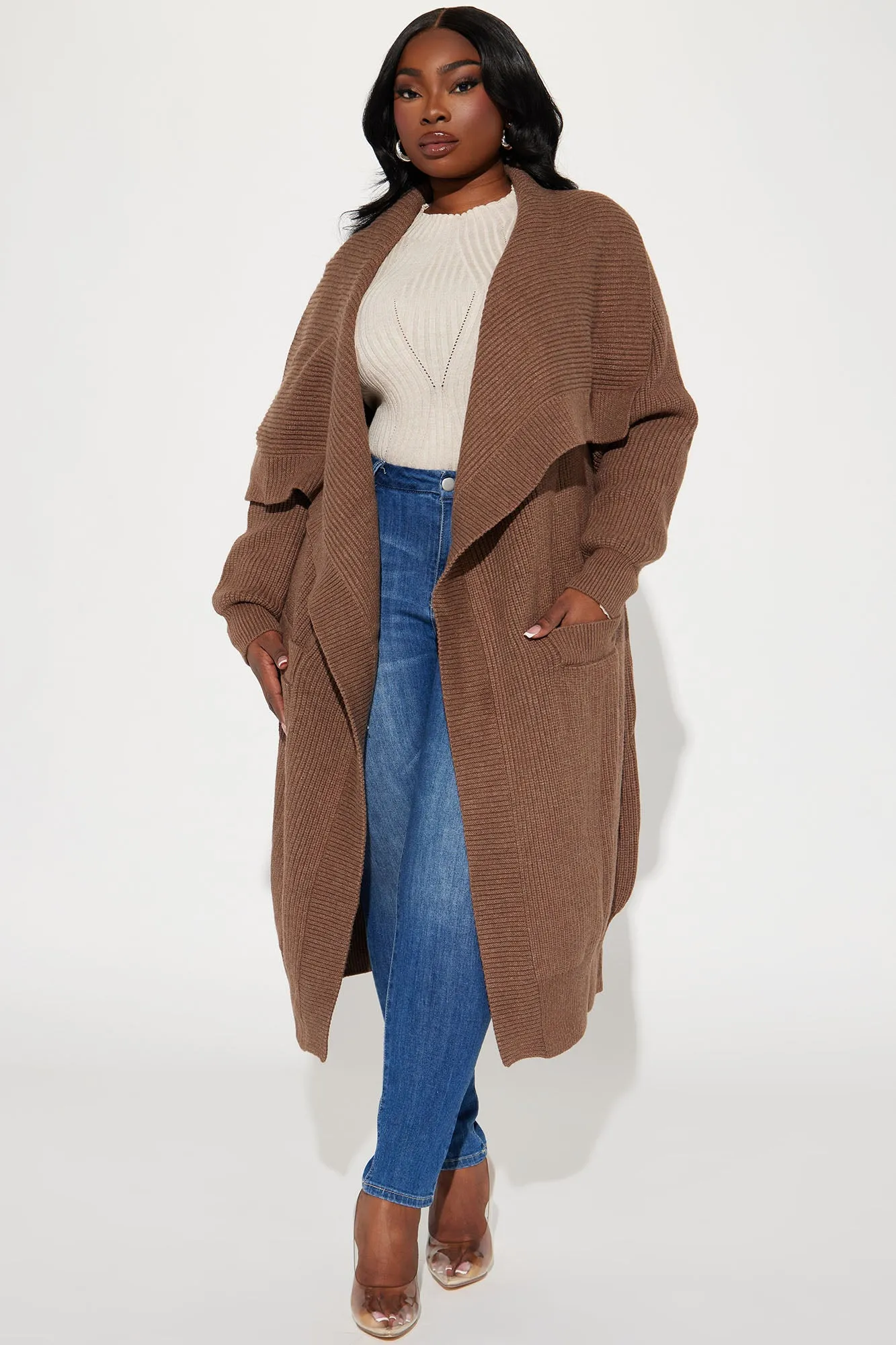 Aspen Sweater Coat - Brown