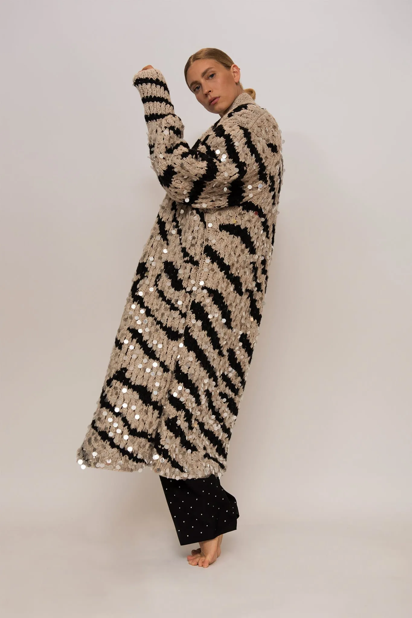 Aurora Zebra Cashmere Coat