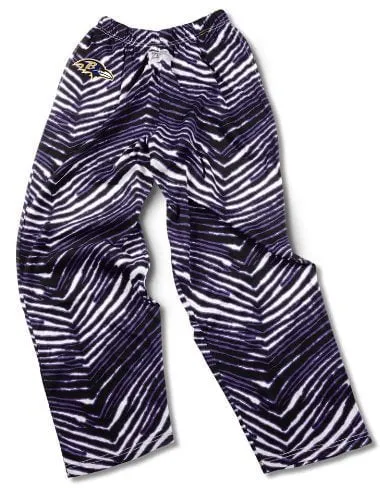 Baltimore Ravens ZUBAZ Purple Black White Vintage Style Zebra Pants Sweatpants