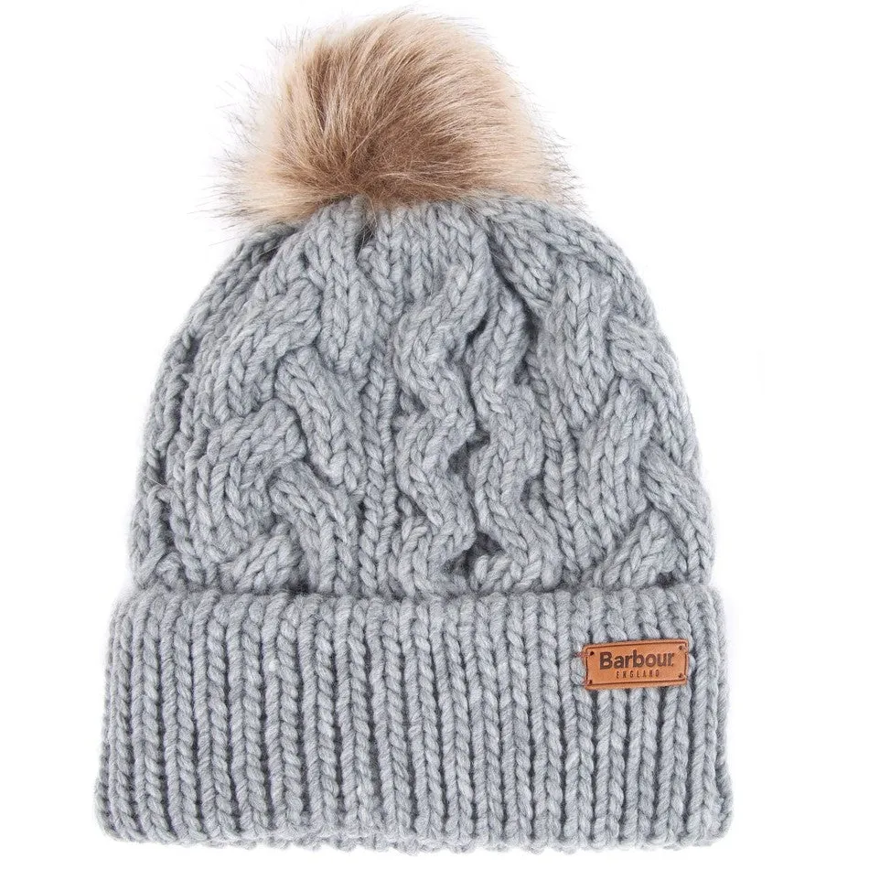 Barbour Beanie Hat - Penshaw-Cable Knit Grey LHA0386GY11