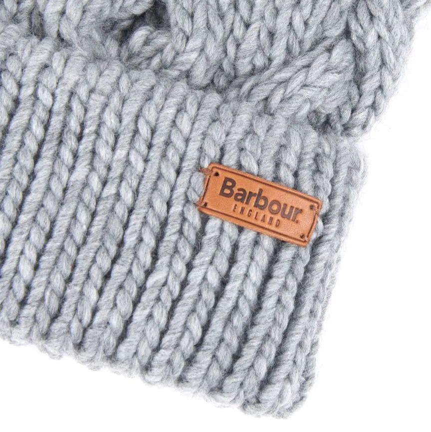 Barbour Beanie Hat - Penshaw-Cable Knit Grey LHA0386GY11