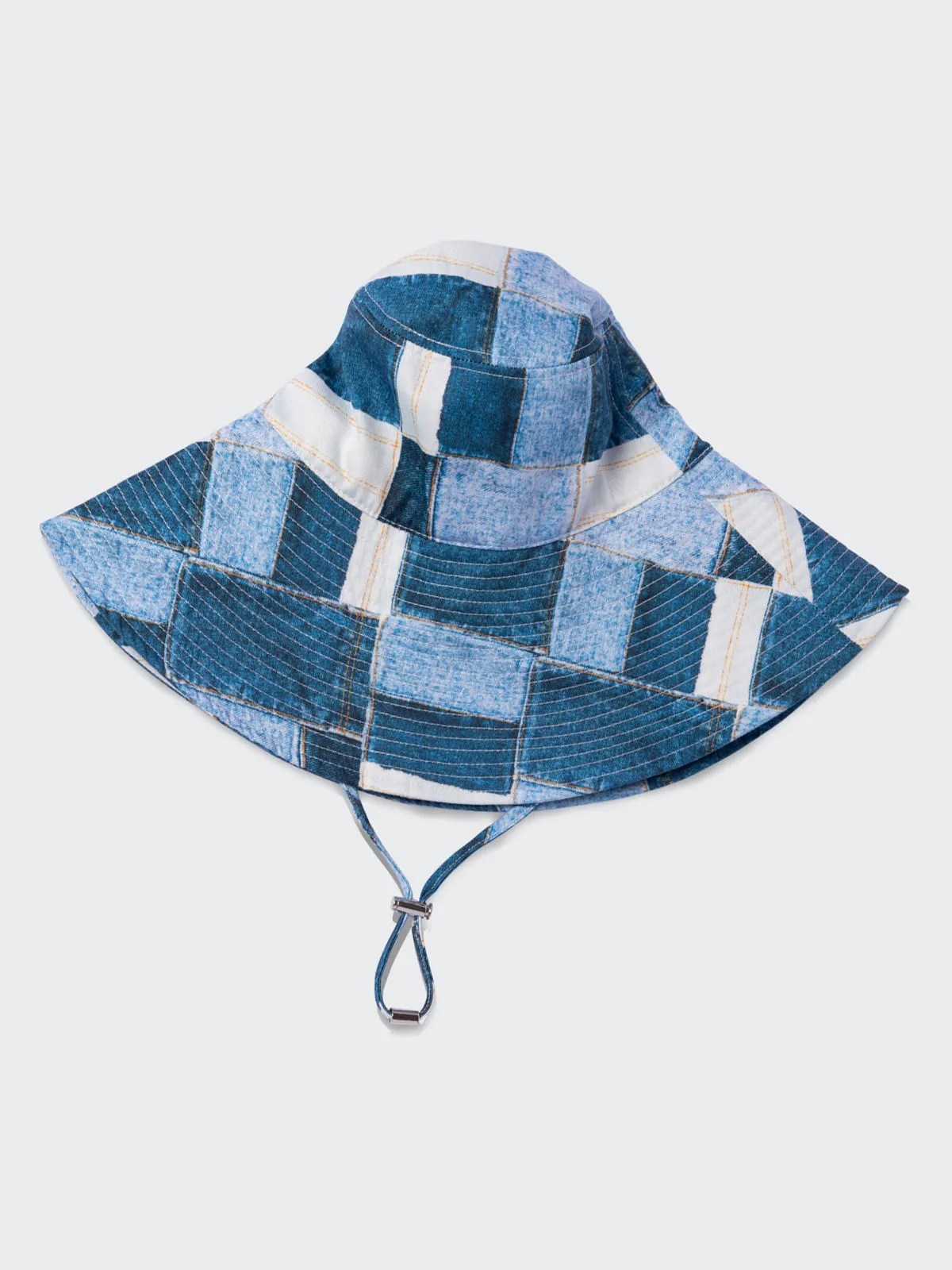 Barriére Denim Print Sun Hat