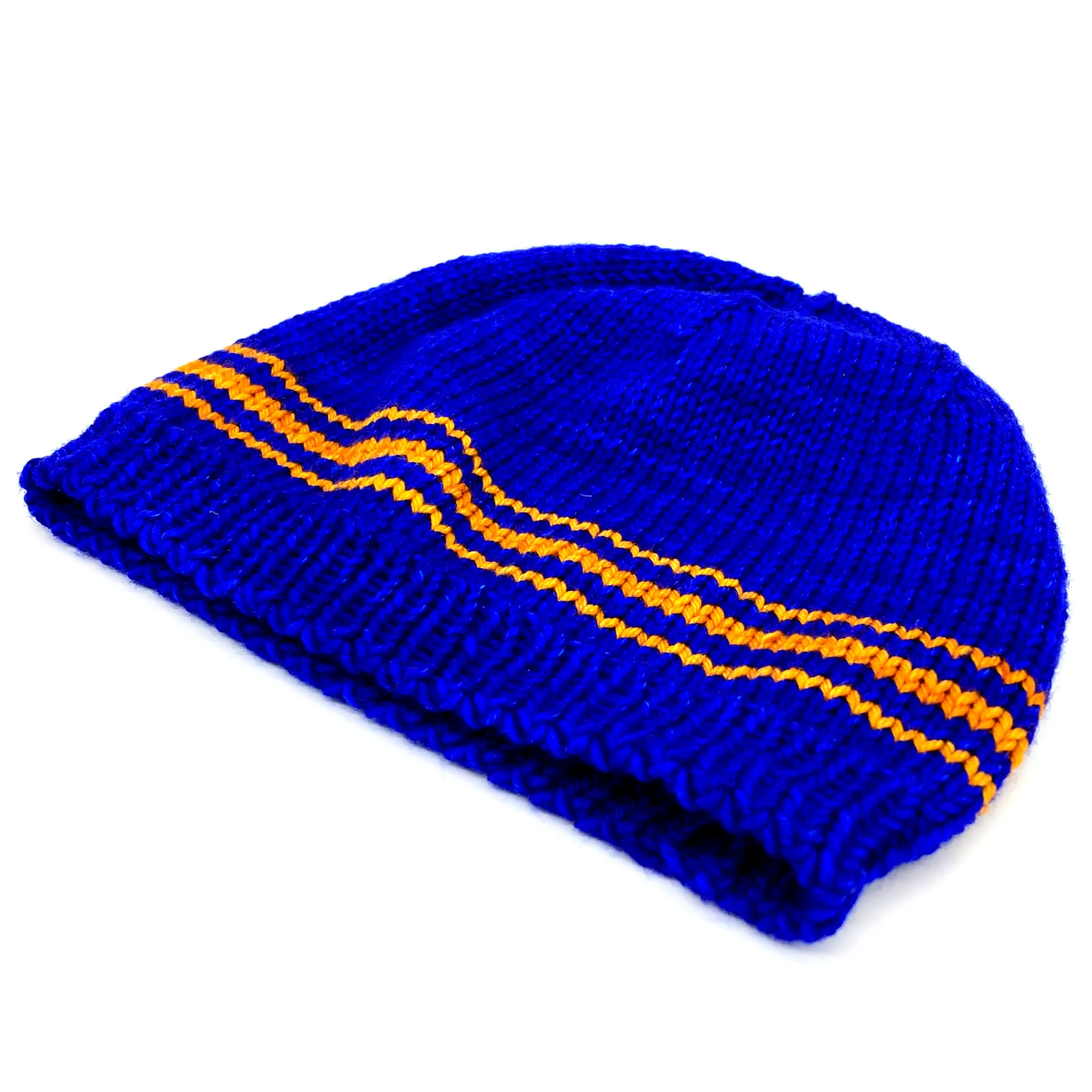 Basic Beanie | 100% Superwash Merino Wool | Combo Blue