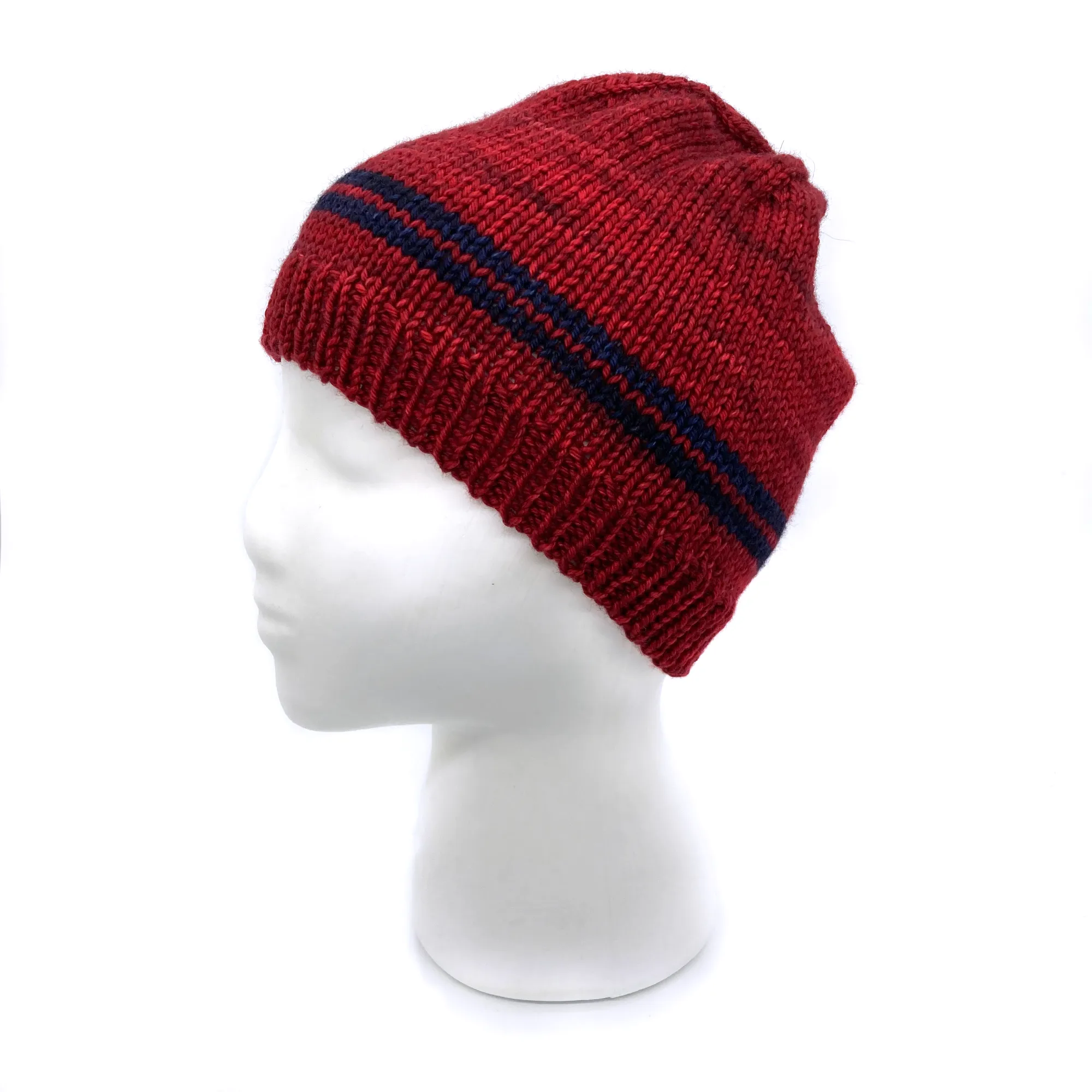 Basic Beanie | 100% Superwash Merino Wool | Combo Blue