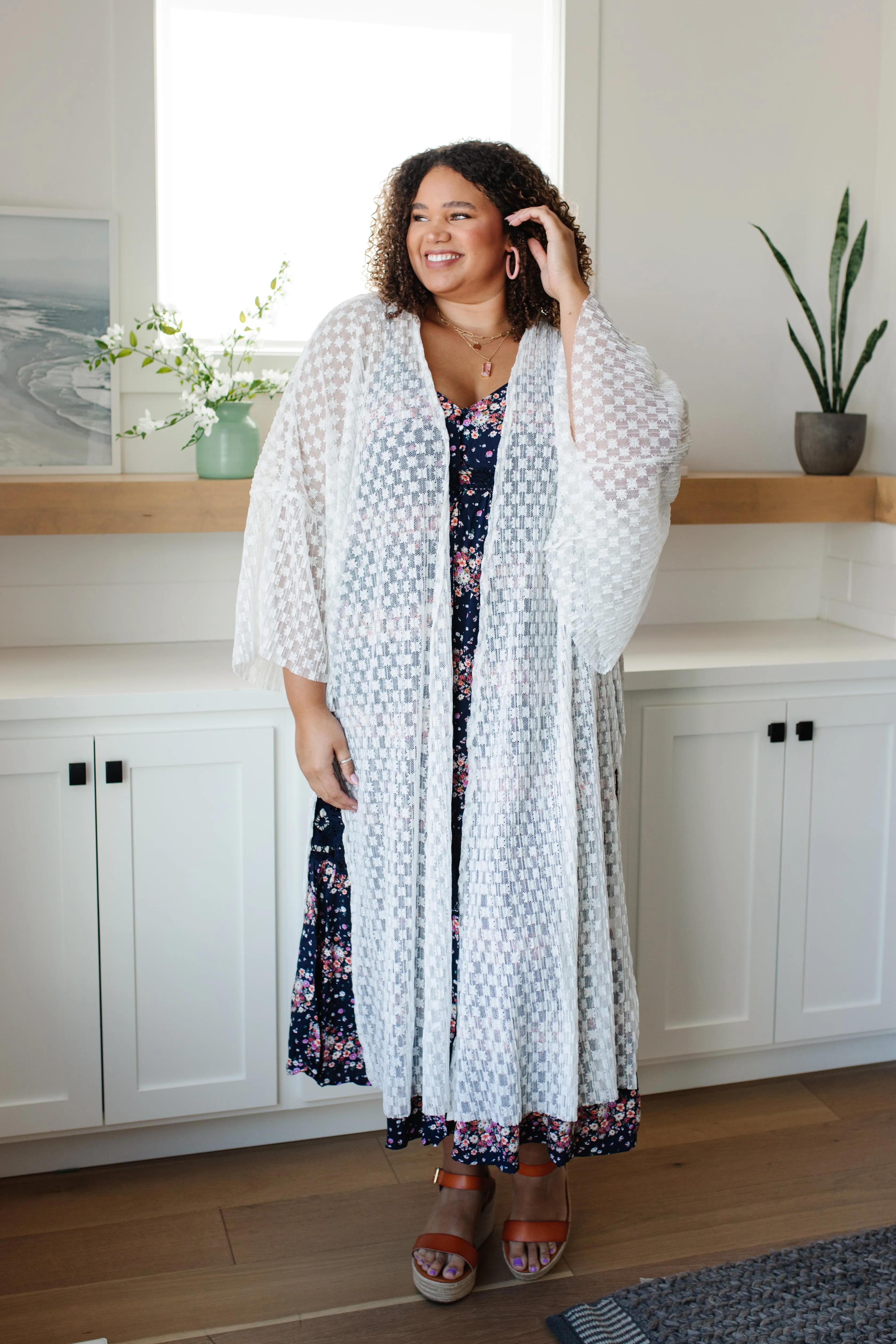 Beachside Babe Kimono In Ivory