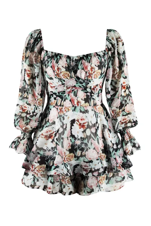 Beautiful Blooms Floral Printed Long Sleeve Romper - 4 Colors