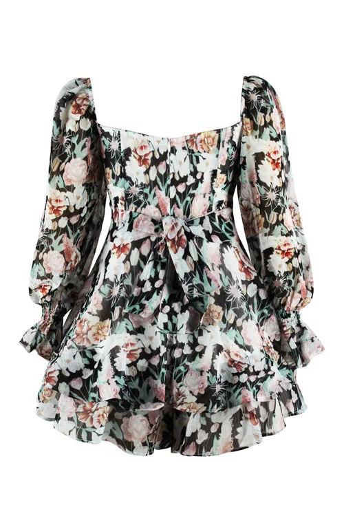 Beautiful Blooms Floral Printed Long Sleeve Romper - 4 Colors