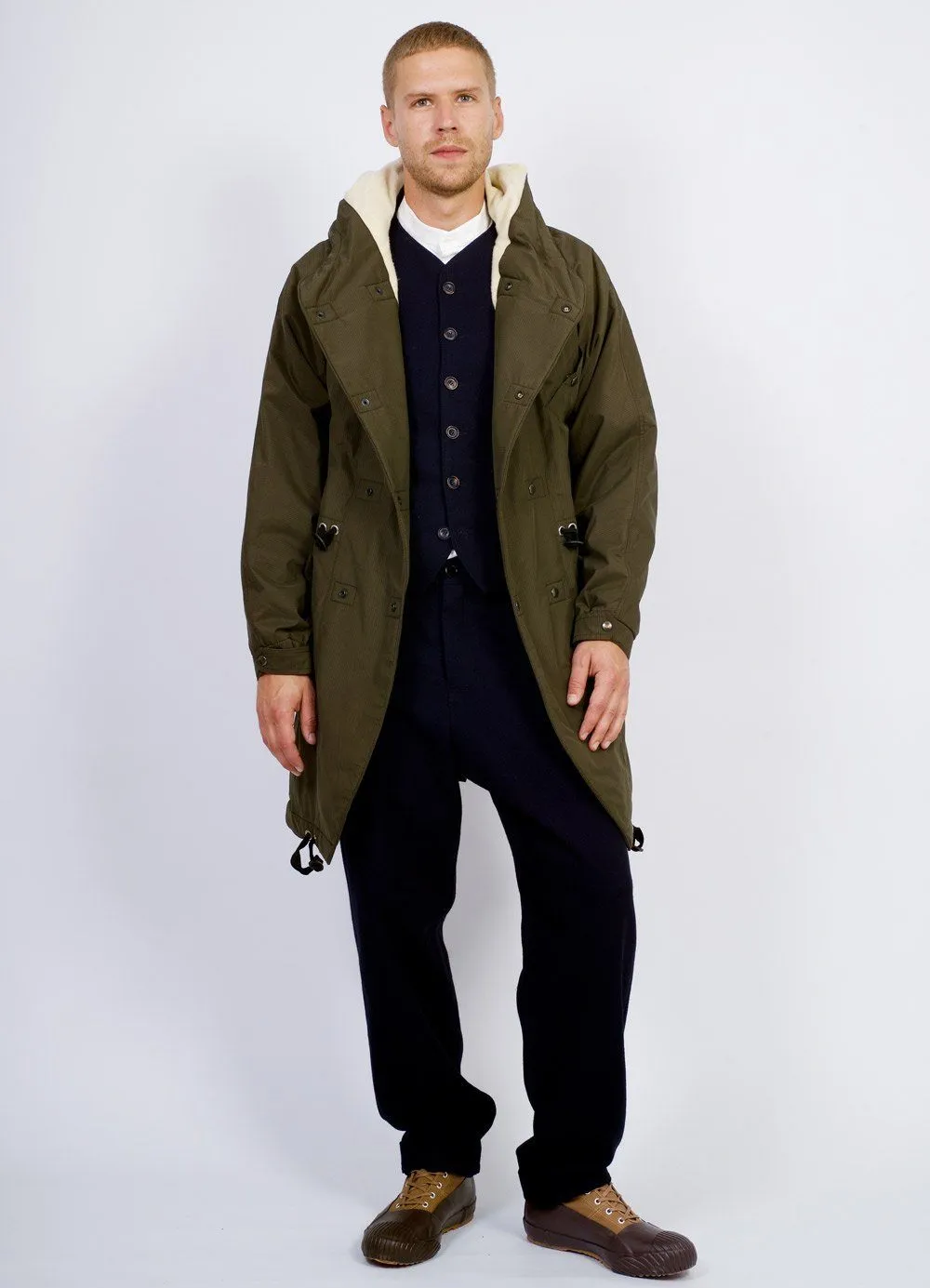 BJARNE | Hooded Wool Lined Coat | Tech Army