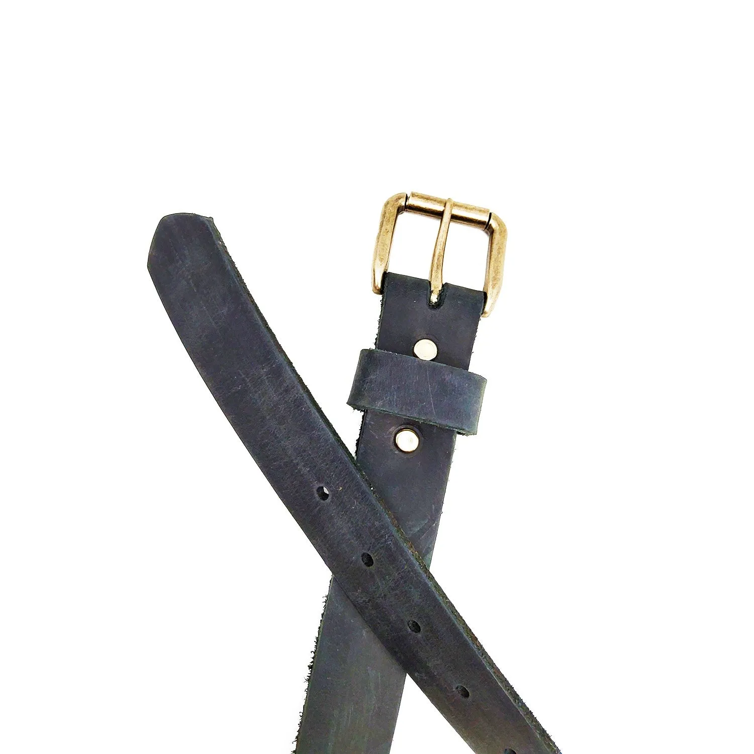 Black Leather Casual Belt