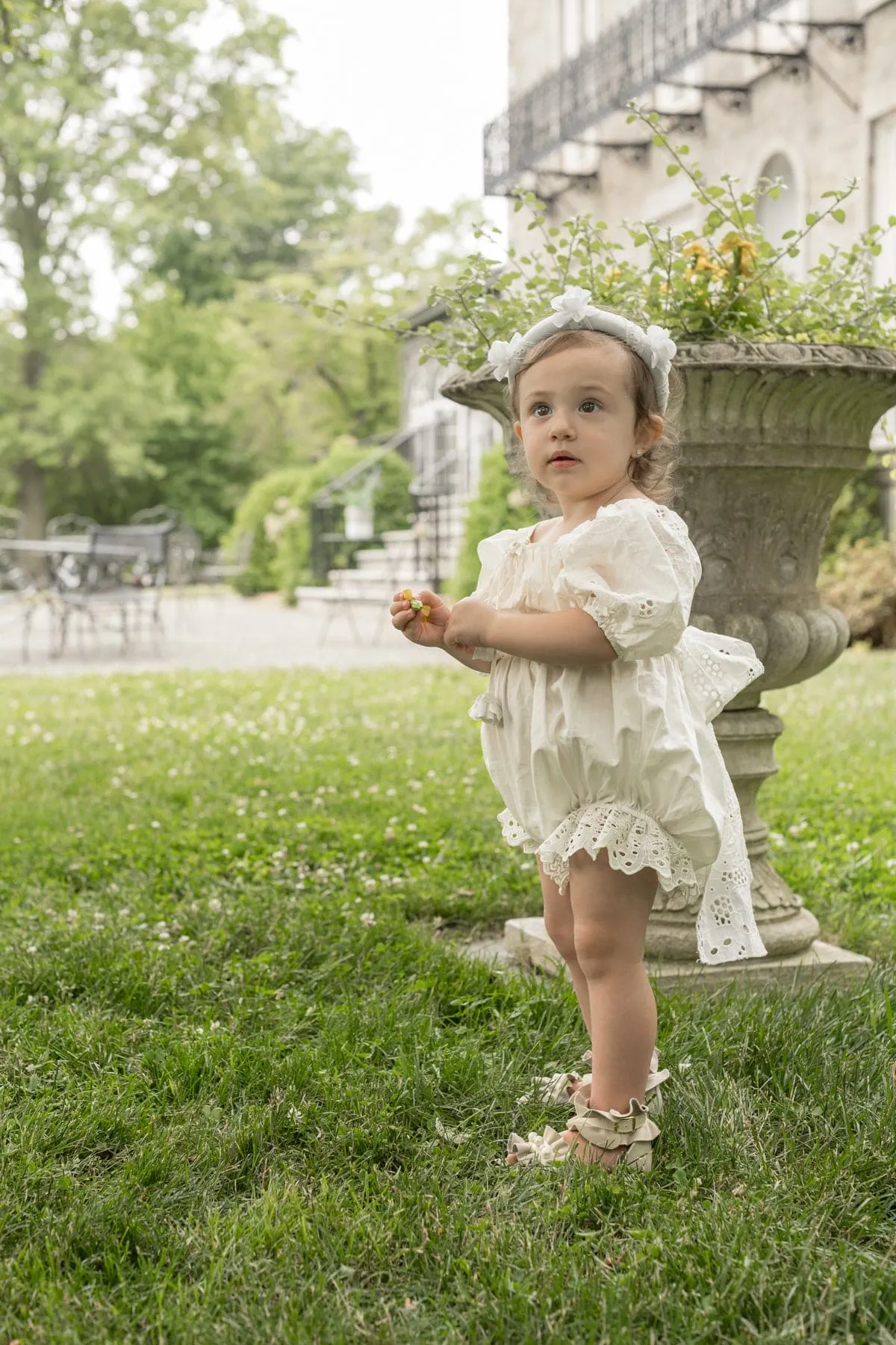 Blanca White Cotton Romper