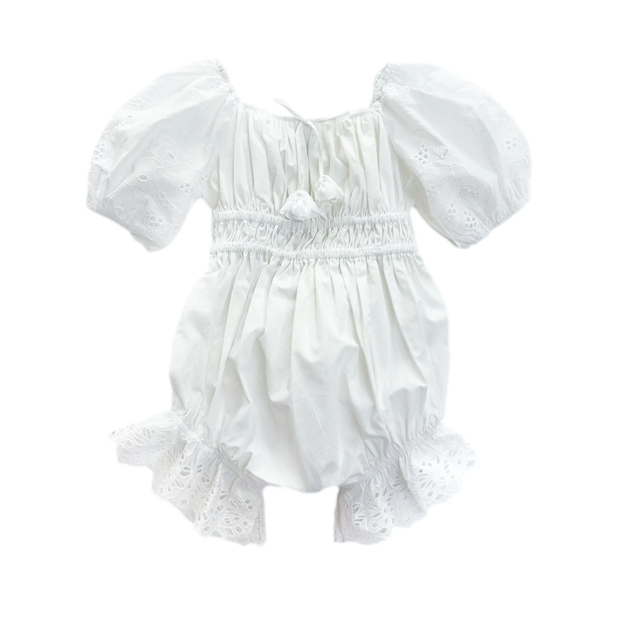 Blanca White Cotton Romper