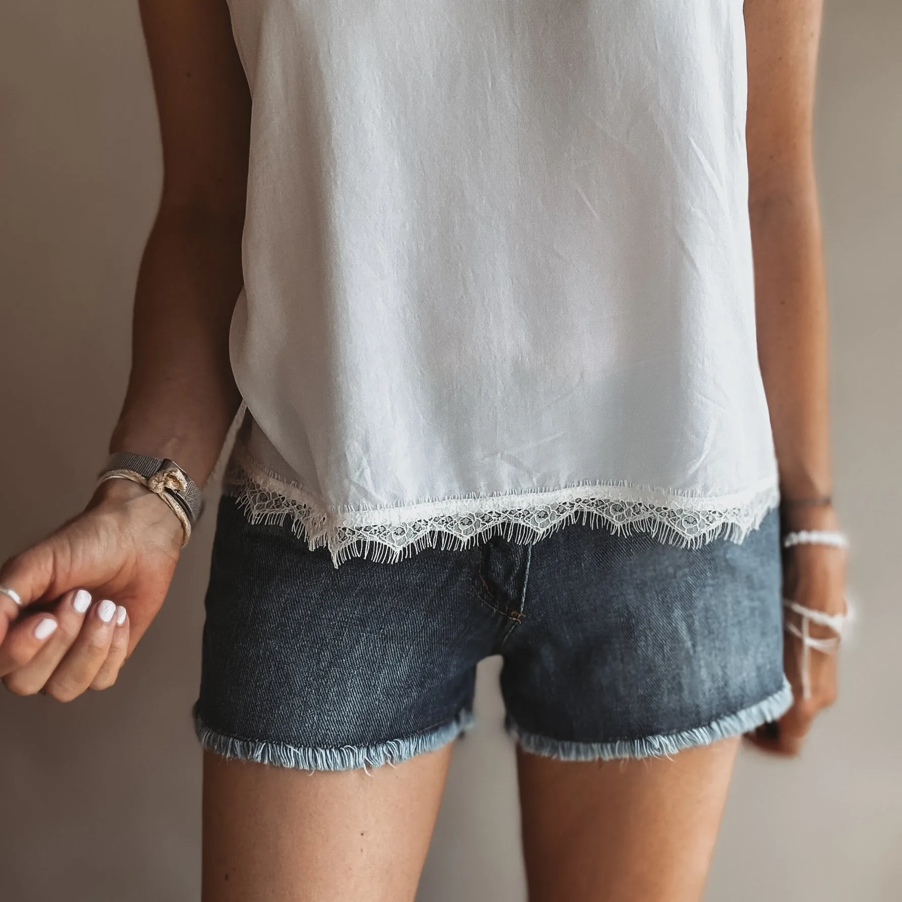 Blue denim cut off shorts *NEW*