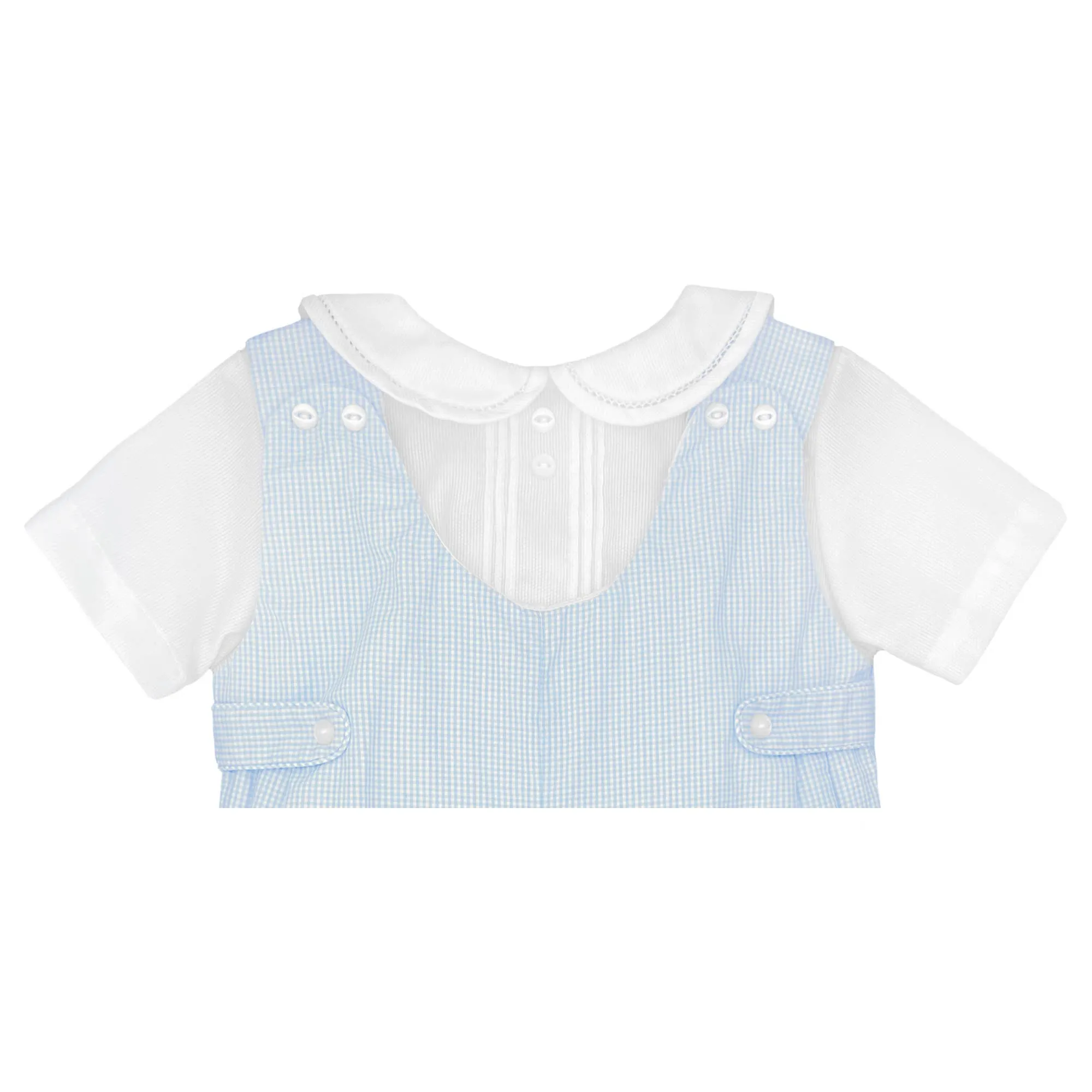 Boy Blue Romper Side Tabs