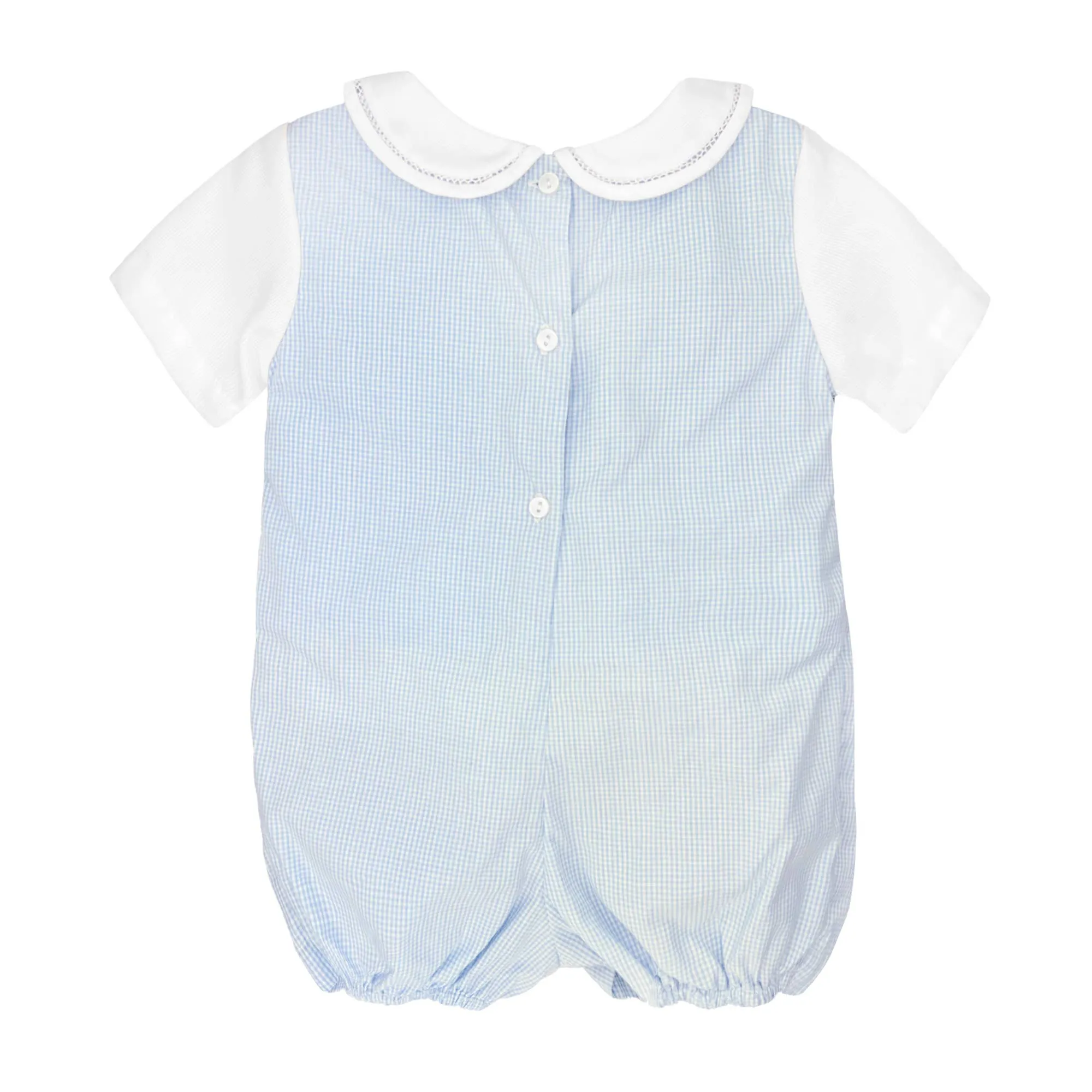 Boy Blue Romper Side Tabs