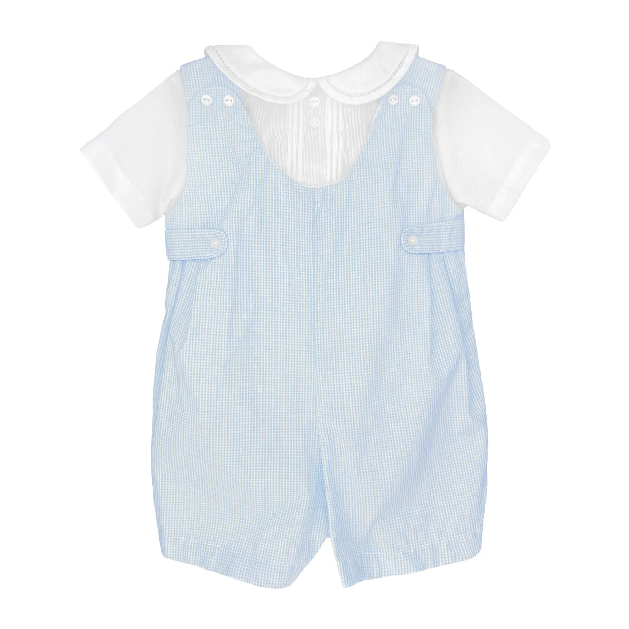 Boy Blue Romper Side Tabs