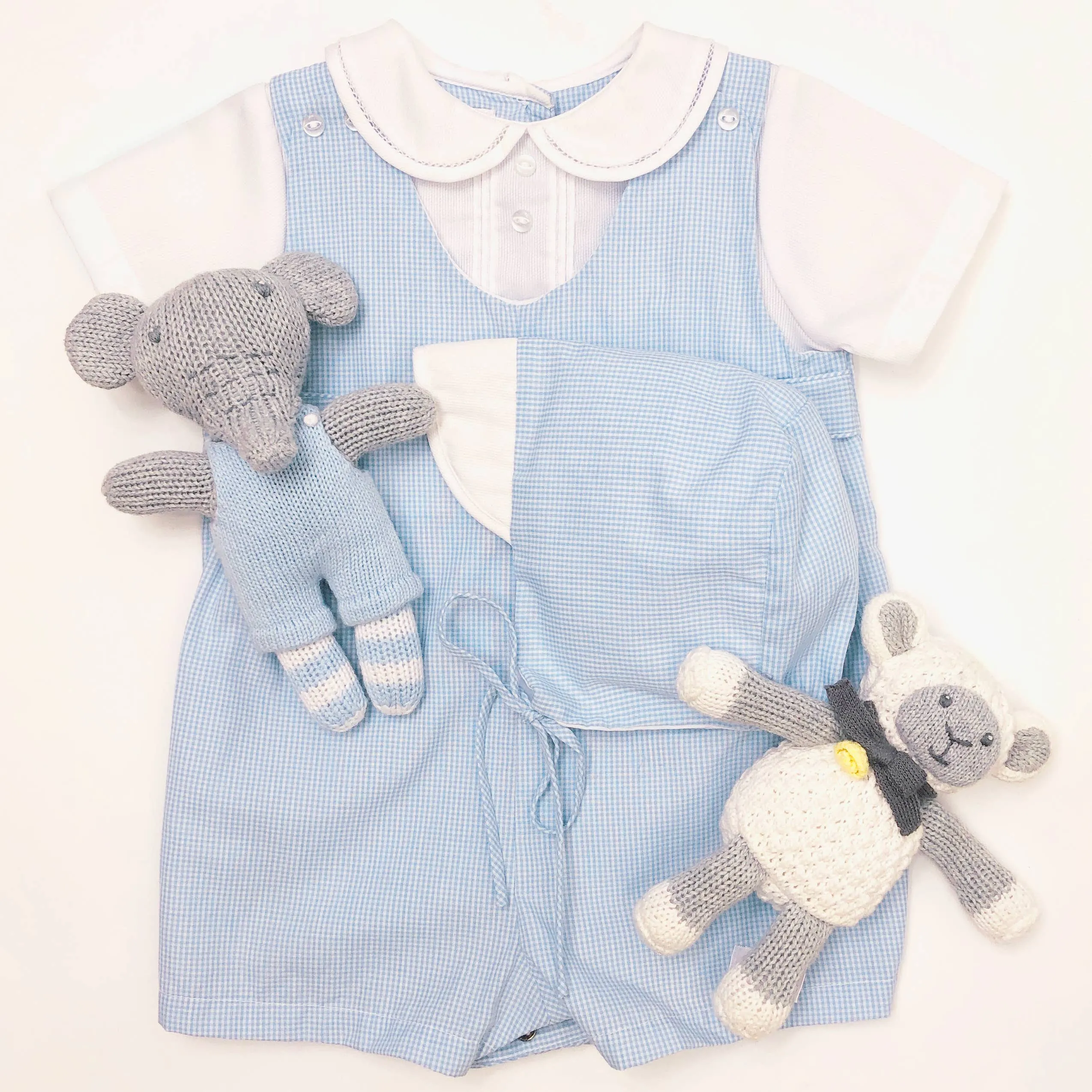 Boy Blue Romper Side Tabs