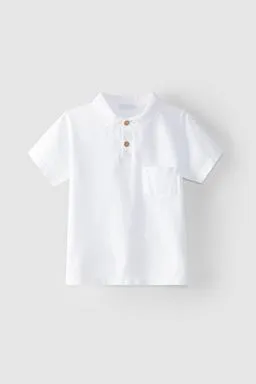 Boy Polo Shirt Pique with Pocket | White