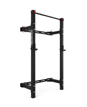 Bulldog Gear - MLWM - Black Wall Mounted Folding Rack With Adjustable Pull Up Bar