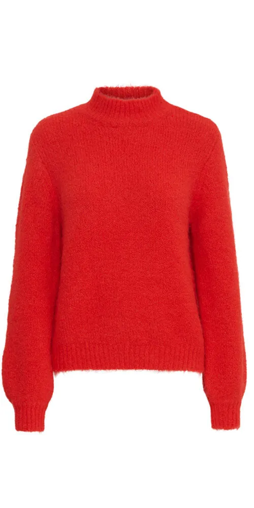 B.Young Mock Neck Sweater, red