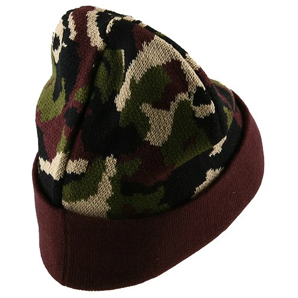 Camo Cuff Knit Cap