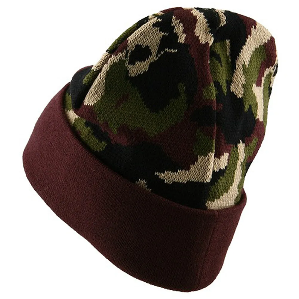 Camo Cuff Knit Cap