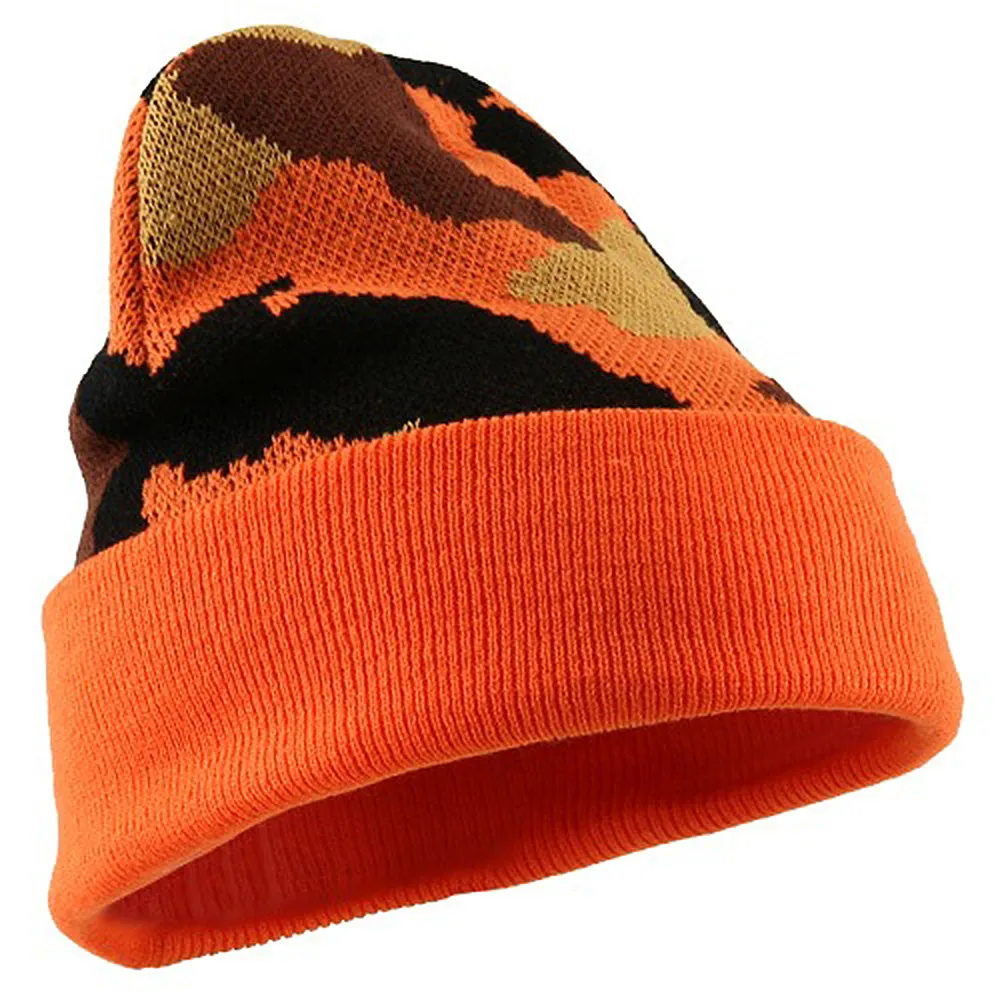 Camo Cuff Knit Cap