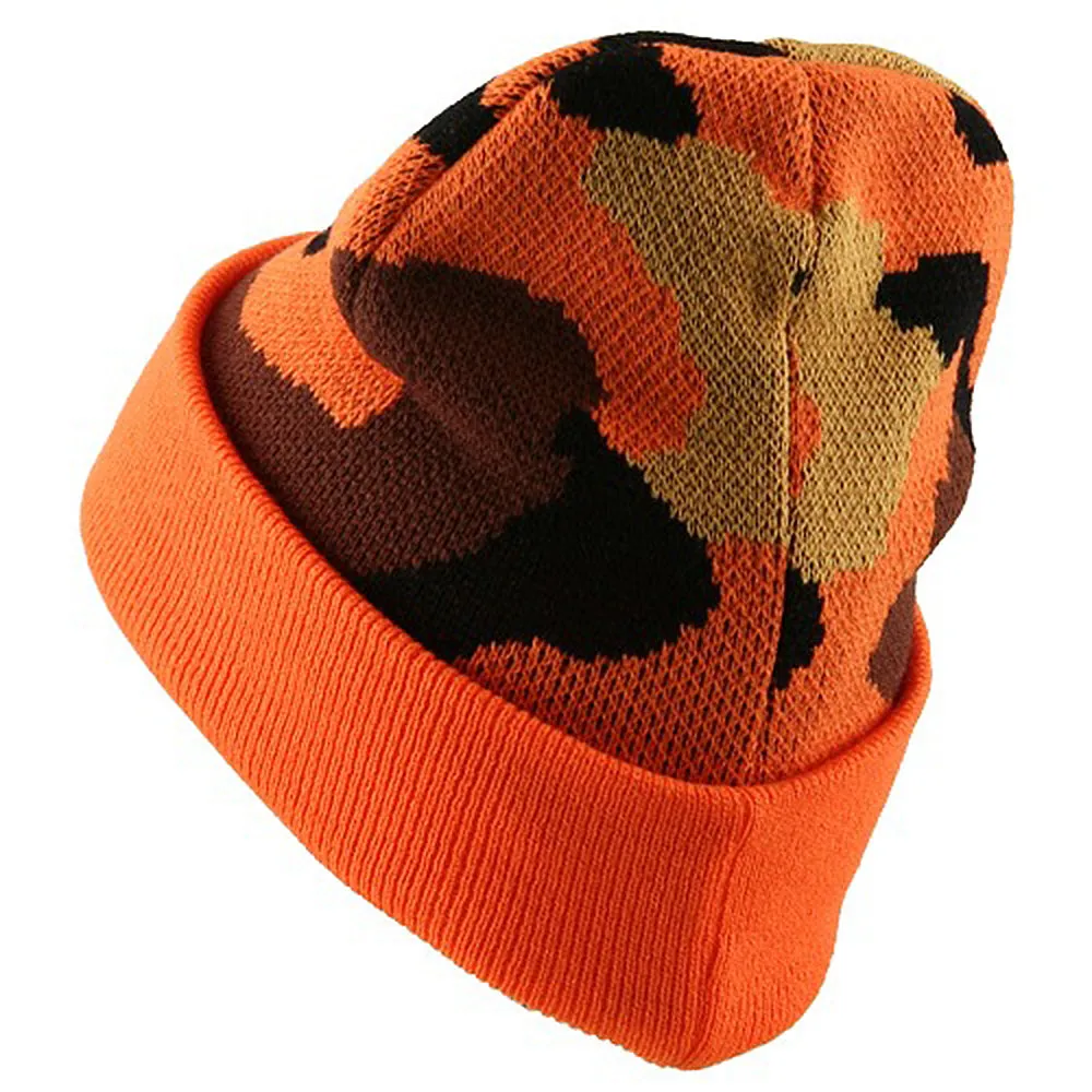 Camo Cuff Knit Cap