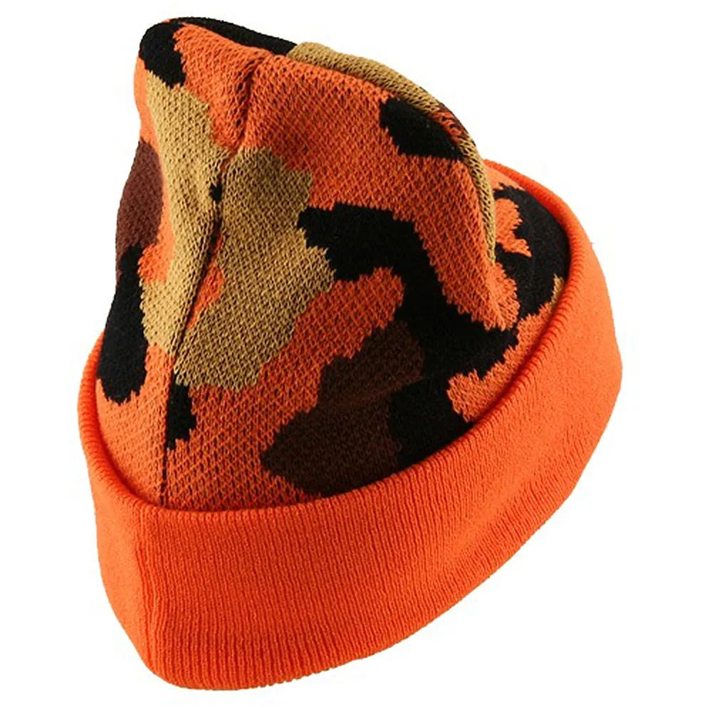 Camo Cuff Knit Cap