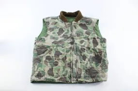 Camo Quilted Zip Up Vest